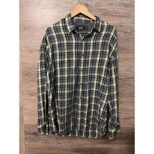 Grayers Men’s XL Flannel Long Sleeve Button Up Rust Gray 100% Cotton Plaid